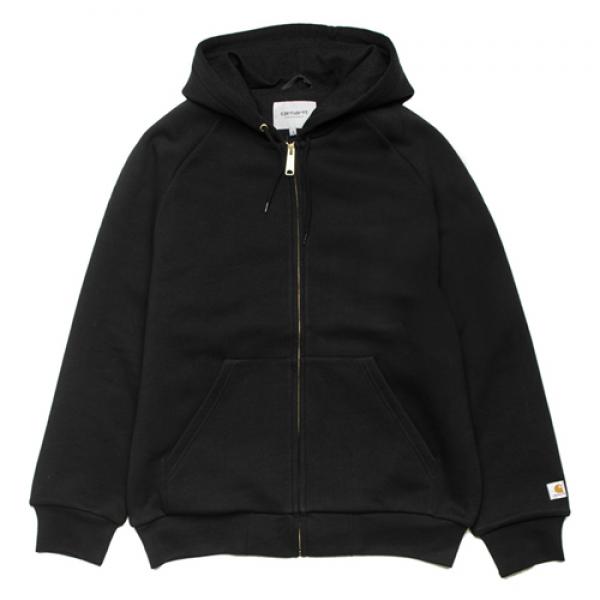 (I023777)HOODED THERMAL LINED JACKET-BLK