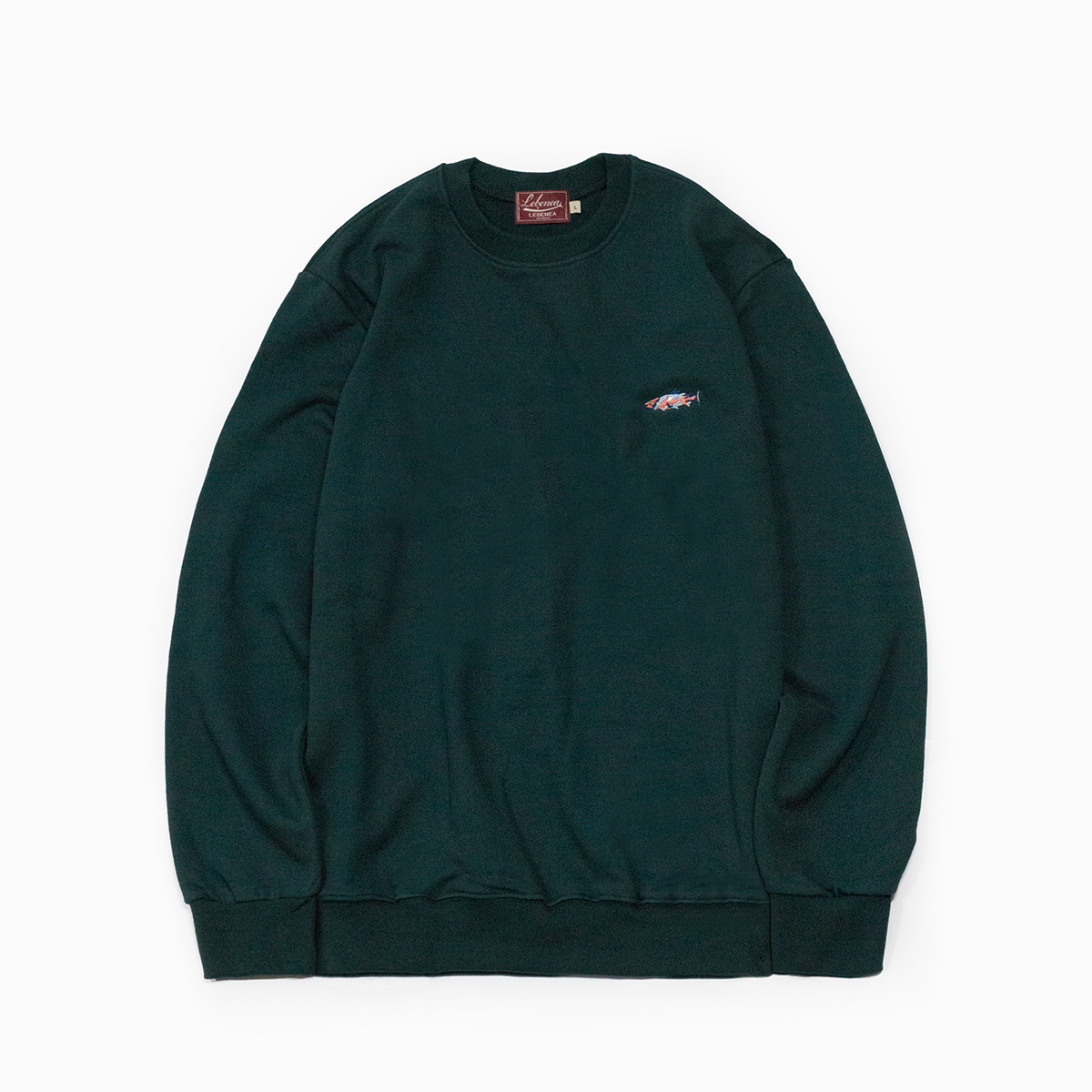 [Lebenea]Lovely Salmon Sweatshirt - Dark green