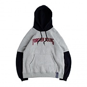 FOREVER YOUNG LAYERED HOODIE_GRAY