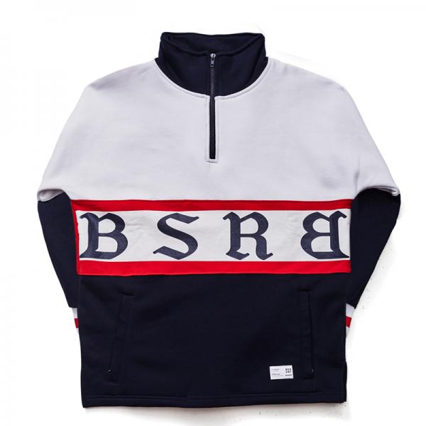 BSRB HN ZIPUP PULLOVER WHITE