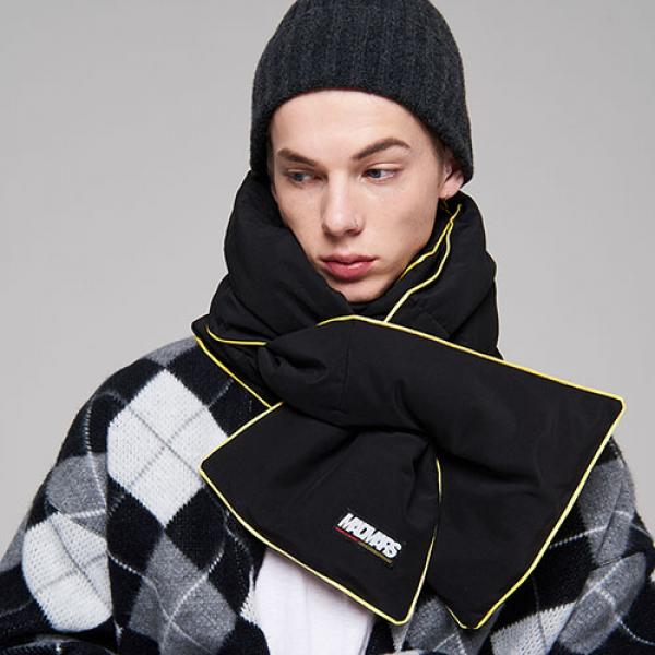 QUILTED MUFFLER_BLACK