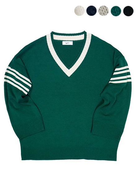 [Ÿ  ] Classic Overfit Tennis Sweater (5color)