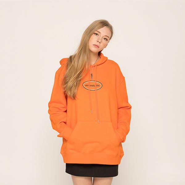 circle logo hooded sweatshirts- orange