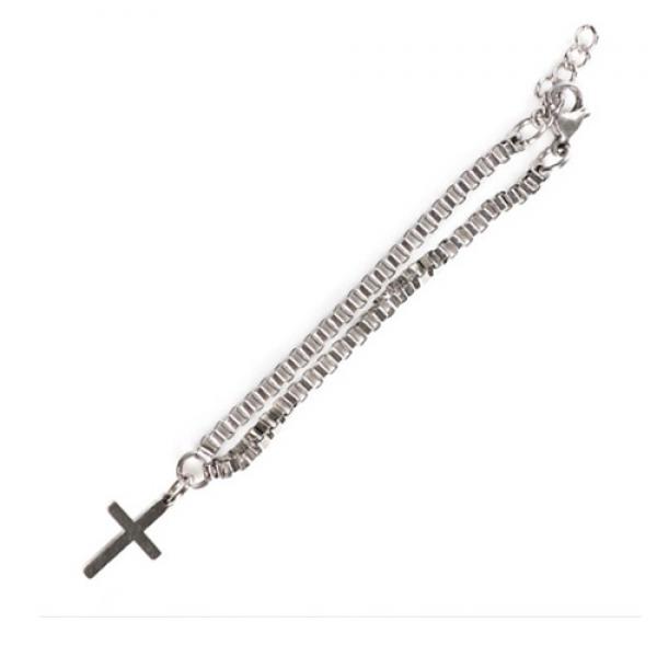 [Surgical Steel] Woman Cross Bracelet SILVER