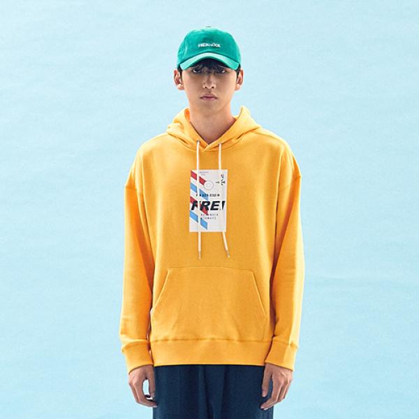 FLY TICKET PRINTED HOODIE(YELLOW)