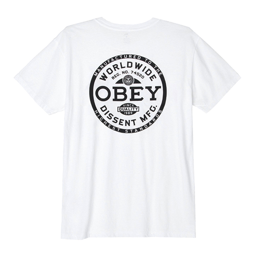 (163081681)OBEY DISSENT STANDARDS TEE-WHT