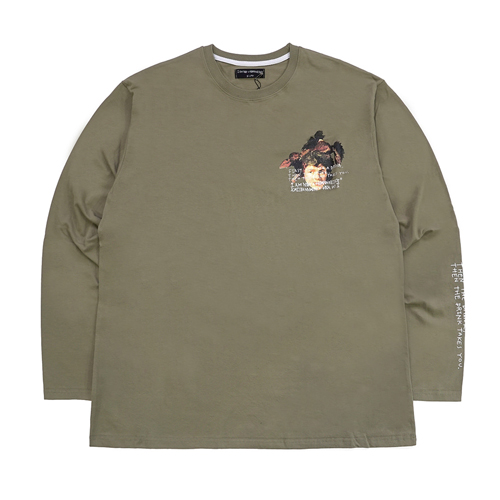 THE DRINK TAKES YOU L/S T-SHIRT - OLIVE GREEN