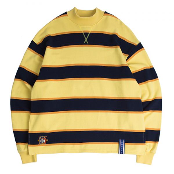 STRIPED MIDDLE NECK_BUTTER