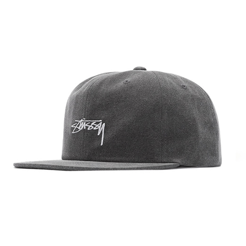 WASHED OXFORD CANVAS CAP-BLK