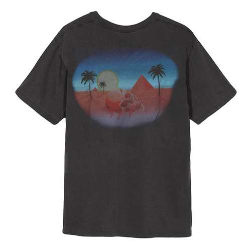 OASIS PIG. DYED TEE-BLK