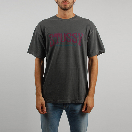 BURLY THREADS PIG. DYED TEE-BLK