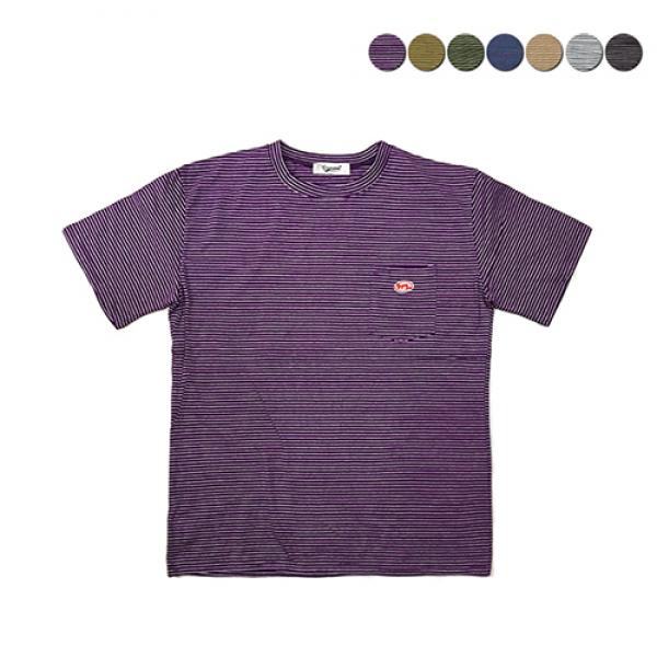 Patch Pocket Stripe T-shirt(7color)(unisex)