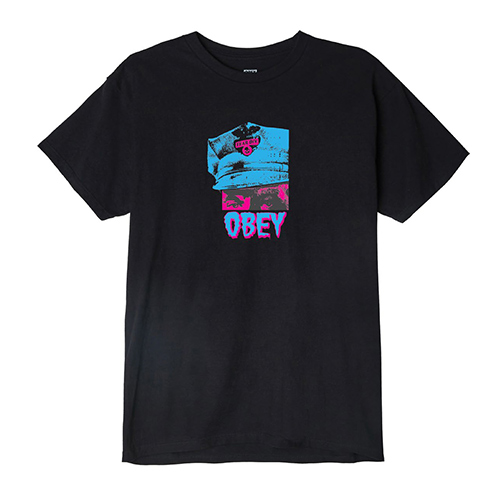 (163081737) OBEY FEAR DIV. TEE-BLK