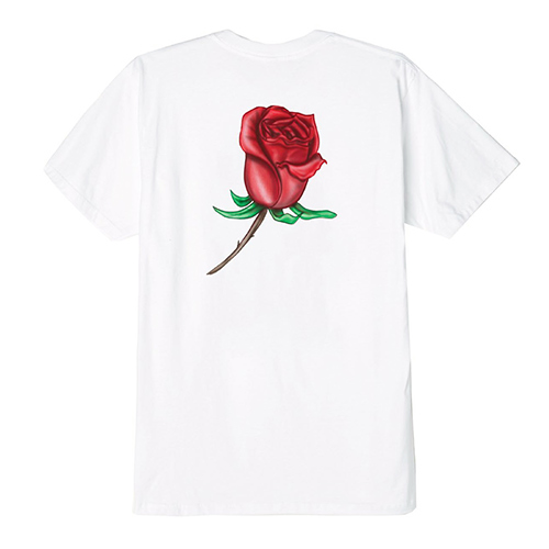 (163081738) OBEY AIRBRUSHED ROSE TEE-WHT