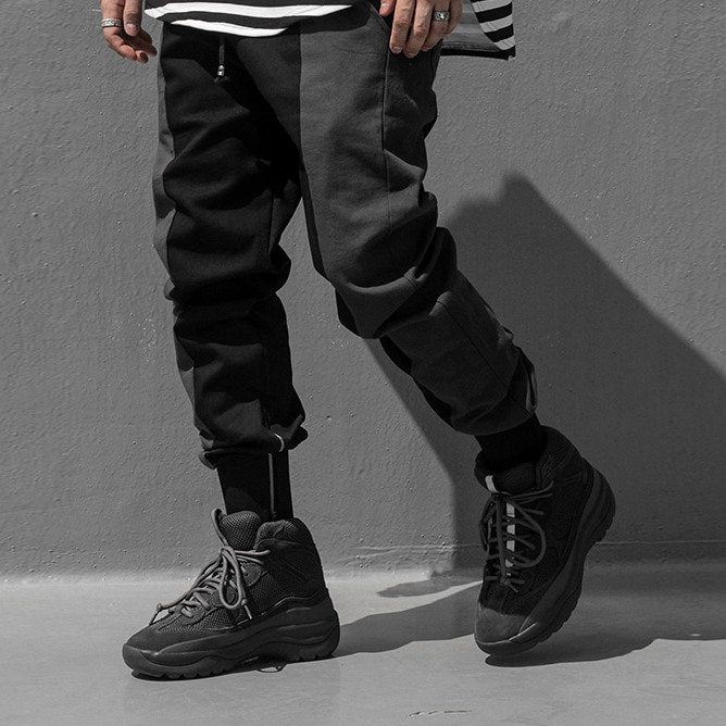 2018 Twoface SlimZip Jogger Pants-Grey/Black