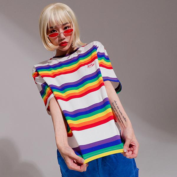 Rainbow Striped T-Shirt(unisex)