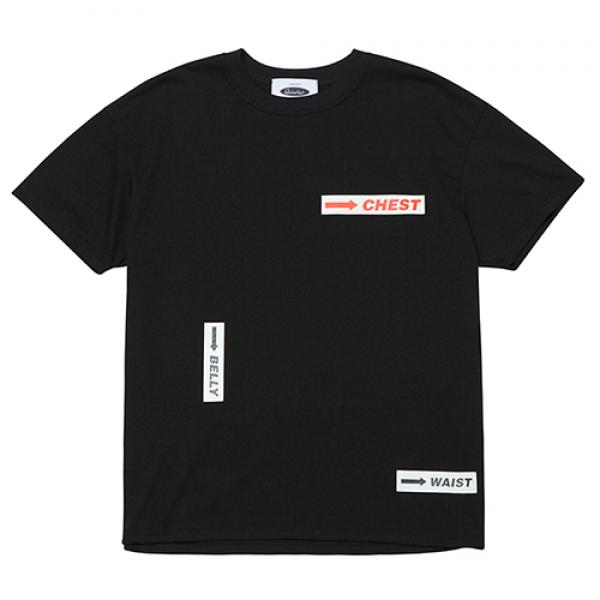 Body Part Logo 1/2 T-Shirts (black)