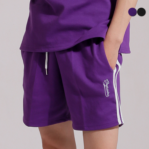 SIDE TWO STRIPES TRACK SHORTS(2color)(unisex)