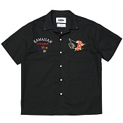 Hitch-hiker Open-collar Shirts  (black)