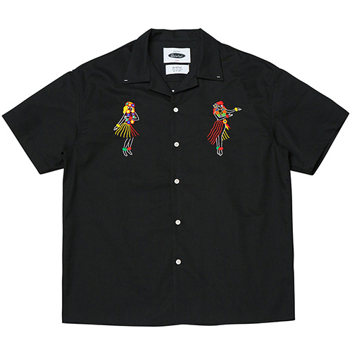 Waikiki Open-collar Shirts  (black)