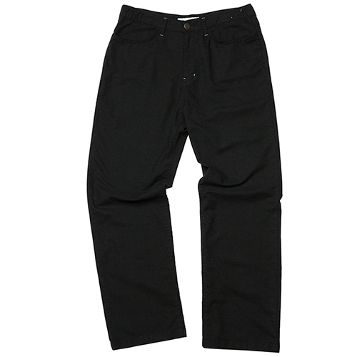 Bottom Pocket Loose-Fit Pants  (black)