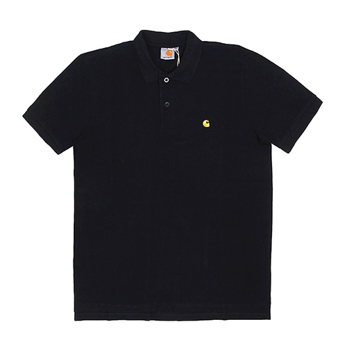 (I024886) S/S CHASE POLO-BLK/GOLD