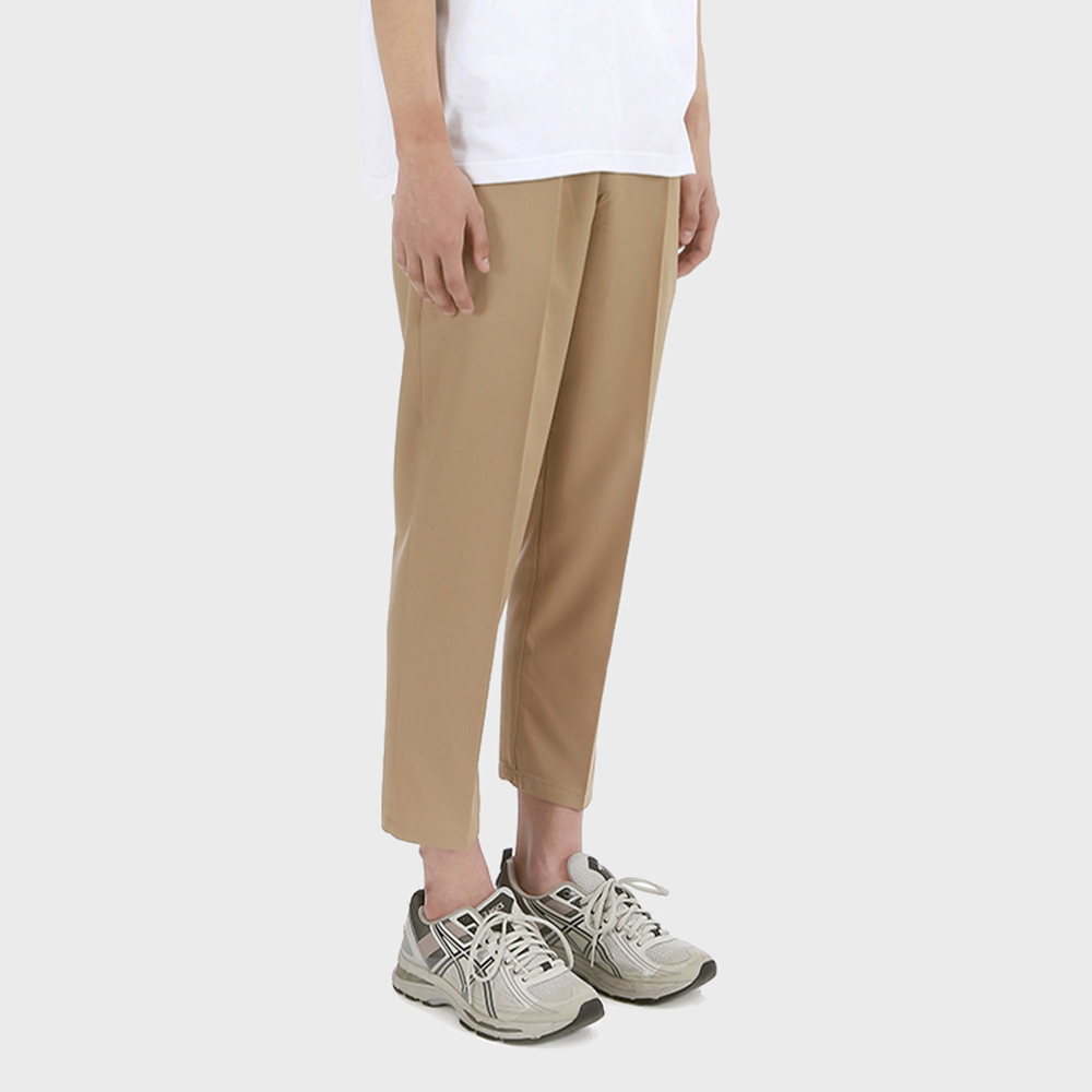 Tapered Band Trousers [Beige]