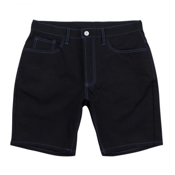 Stich Cotton Shorts - Black
