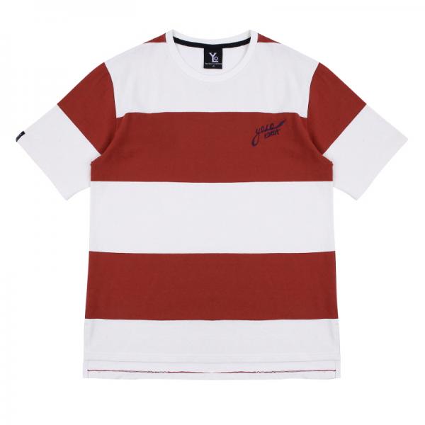 Big Stripe Short Sleeved T-Shirt - Red