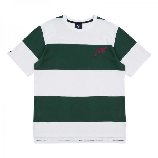 Big Stripe Short Sleeved T-Shirt - Green