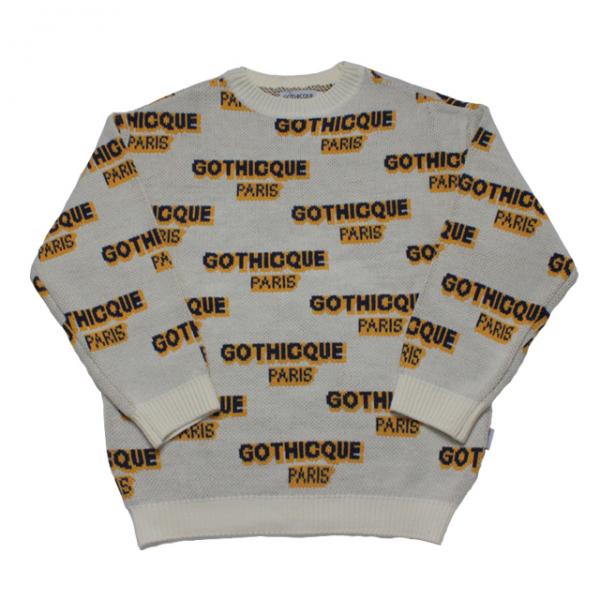 [ũ] GOTHICQUE - Gothicque Pattern Knit (WHITE) ũϴƮ