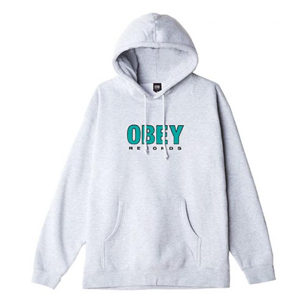 (111731786)OBEY RECORDS 2 HOOD-HEATHER GREY