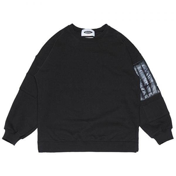Quilting Patch Sweat-shirts _black