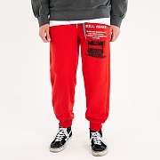 RECORDED JOGGER PANTS_RED