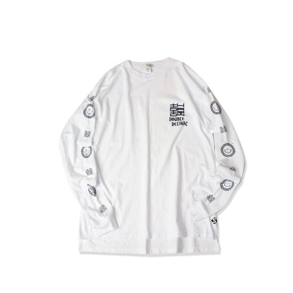 double delight long sleeve t-shirts -white-