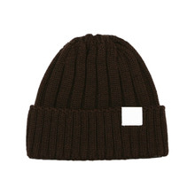 swellmob leather tap beanie -brown-