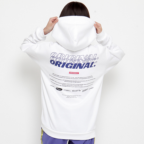 [COVERMENT]Graphic Napping Hoodie_White