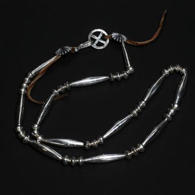 Silver Hairpipe Beads Necklace