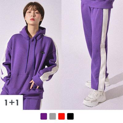 [1+1]COLOR BLOCK NAPPING HOODIE+COLOR BLOCK NAPPING TRACK PANTS(기모)(UNISEX)