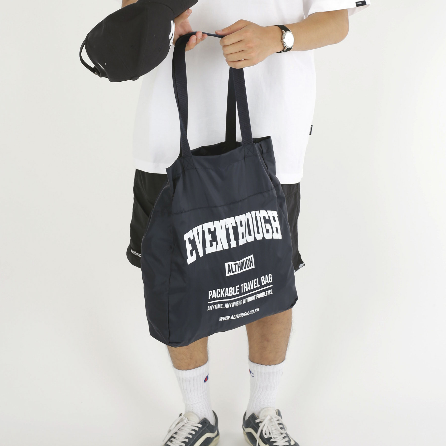 EVENTHOUGH PACKBLE TOTE BAG (NAVY)
