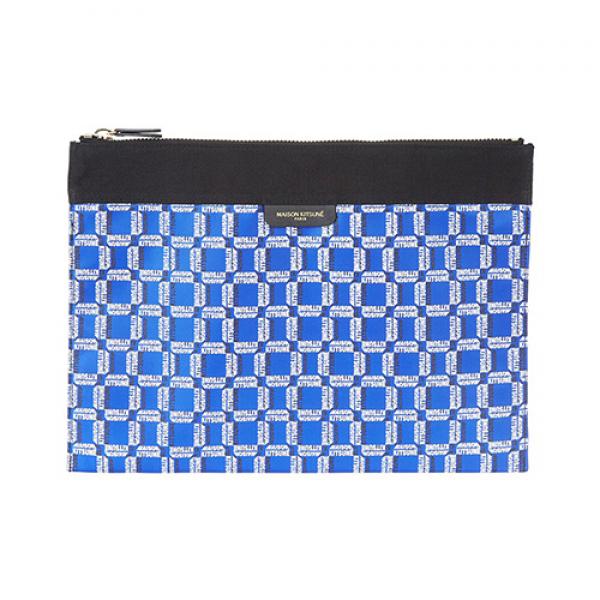LARGE ALL-OVER RECTANGLE POUCH-BLUE