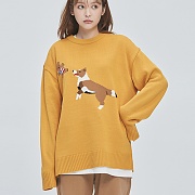 Jump & Bite Knit Sweater (yellow)
