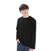 powit Pocket Longsleeve T-Shirts(Black)