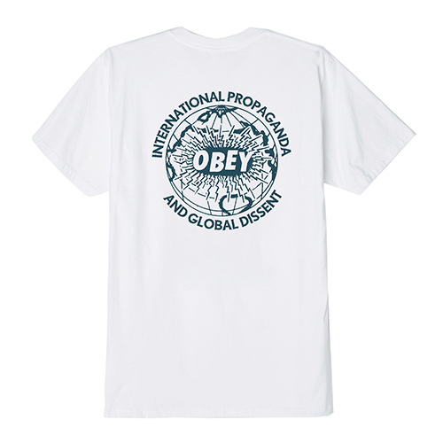 (163081902) OBEY GLOBAL DISSENT TEE-WHT
