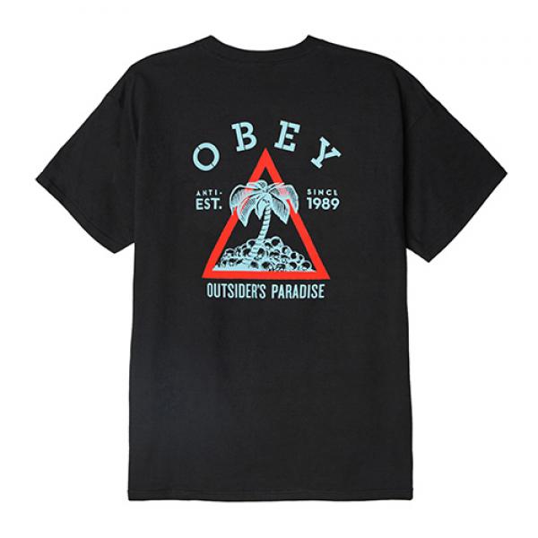 (163081923) OBEY OUTSIDER'S PARADISE TEE-BLK