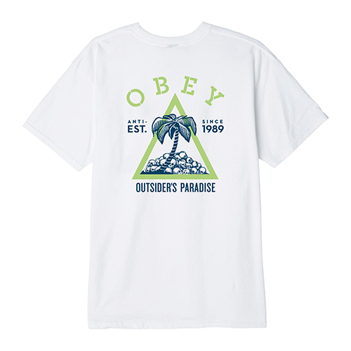 (163081923) OBEY OUTSIDER'S PARADISE TEE-WHT