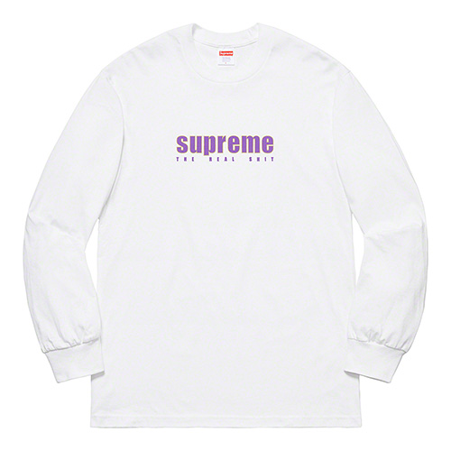 THE REAL SHIT L/S TEE-WHITE