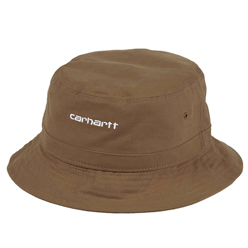(I026217) SCRIPT BUCKET HAT-HAMILTON BROWN/WHITE