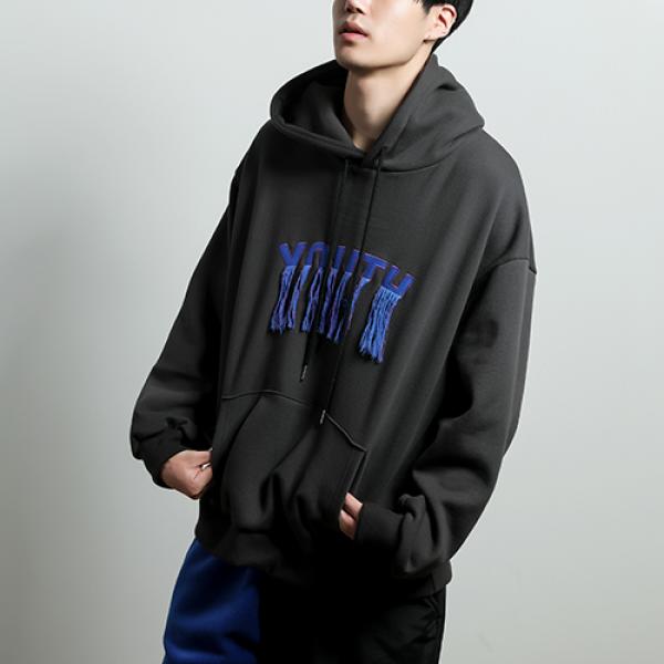 youth embroidered hoodie[darkgray]