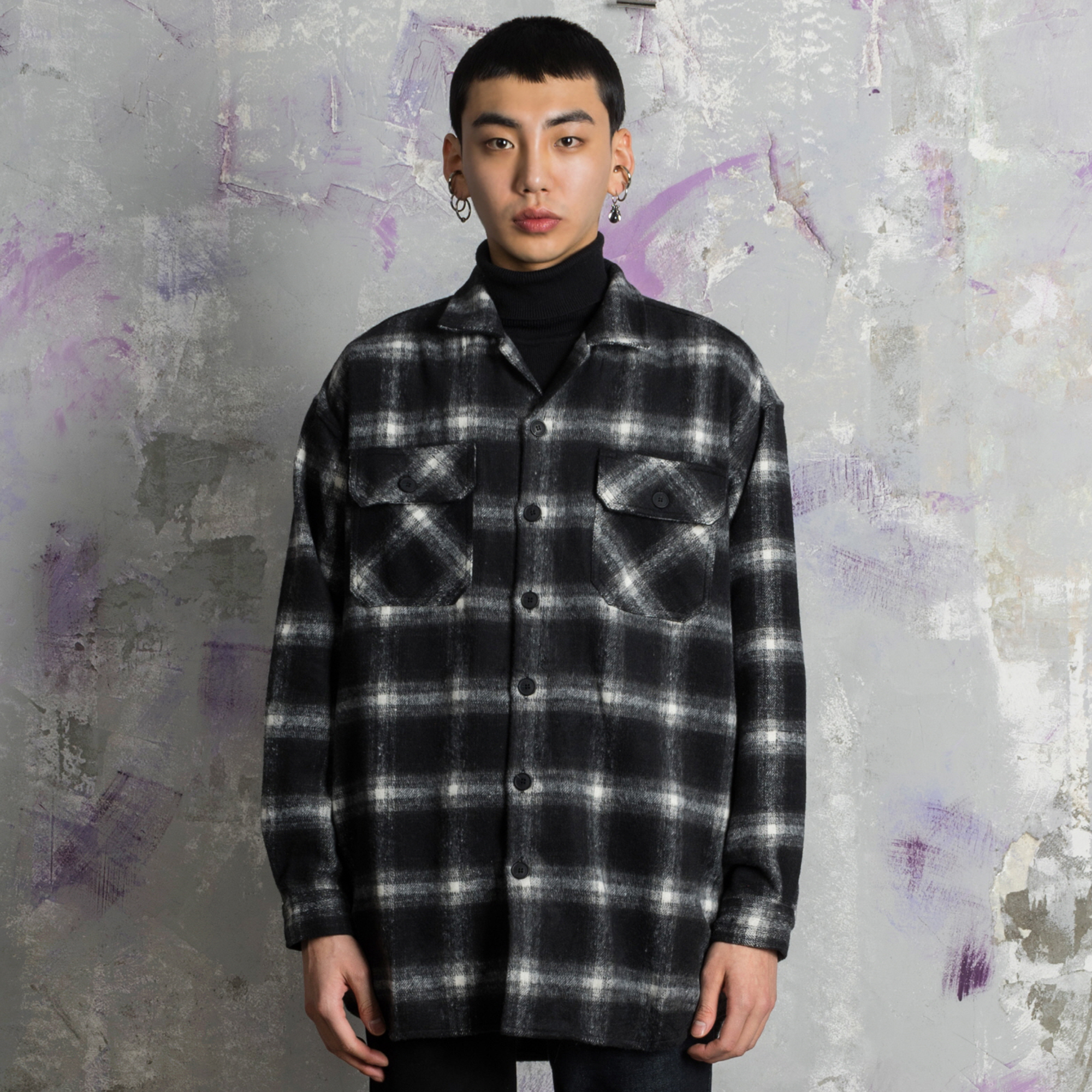 Archive HEAVYweight flannel shirts (black)
